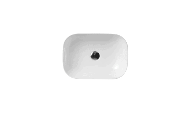 Evea Rectangle Above - Counter Basin (460x320x135 mm, High Gloss White)