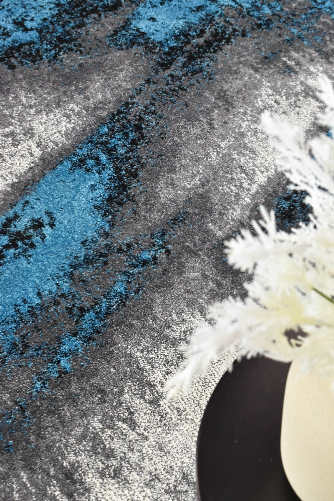 Hot Sale! Novus 98A Grey Turquoise Machine - Woven Polypropylene Rug for Home Decor