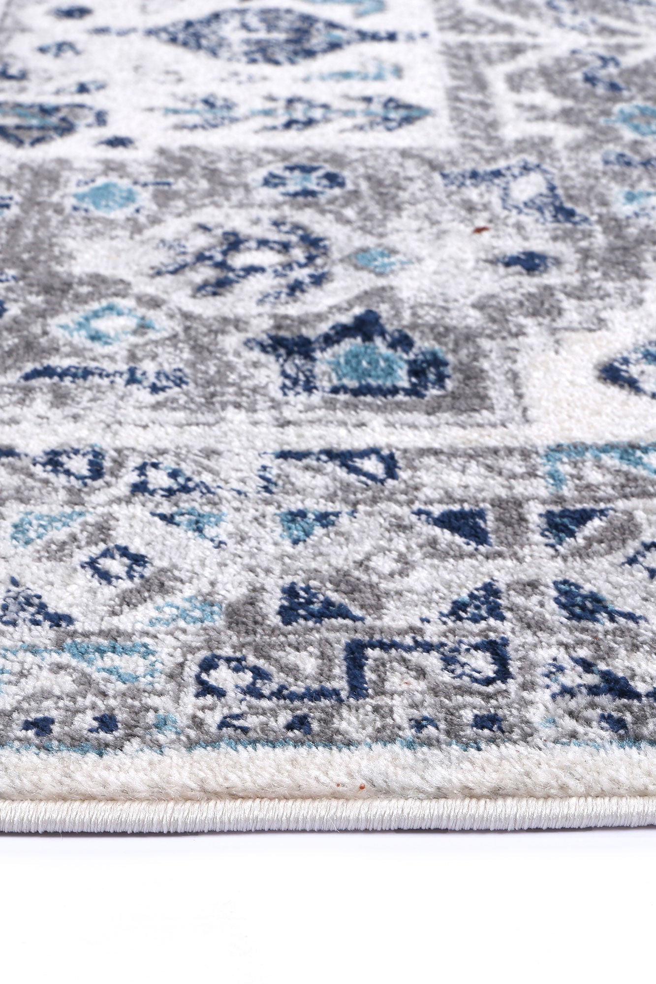 Trendy Blue Traditional Cream Rug from Ligures Collection - Ideal for Home Decor