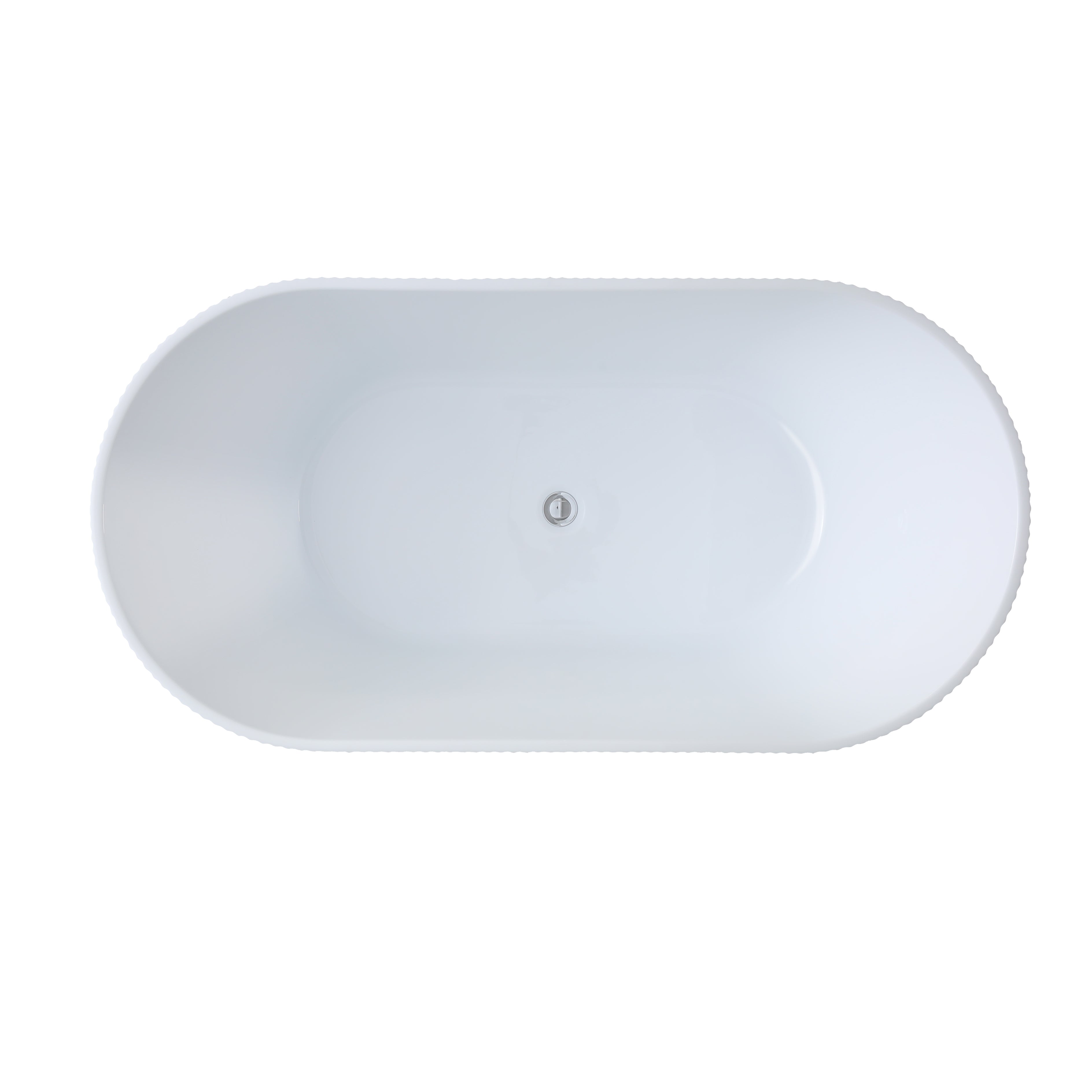 Hot Sale! Ally Groove Oval Freestanding Bathtub in Gloss or Matte White (1500mm/1700mm)