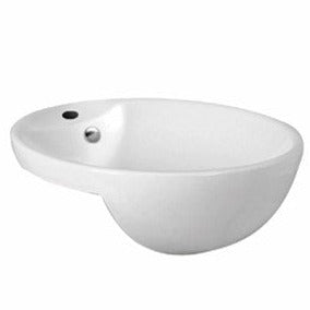 POSEIDON Round Semi - Recessed Ceramic Basin 430x430x160