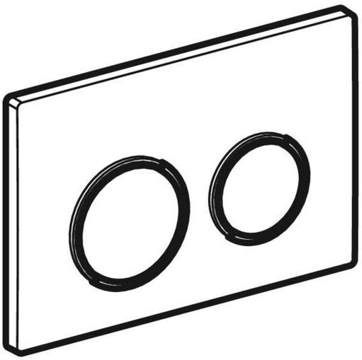 Geberit Kappa21 White Flush Plate with Chrome Trim - Modern Bathroom Upgrade