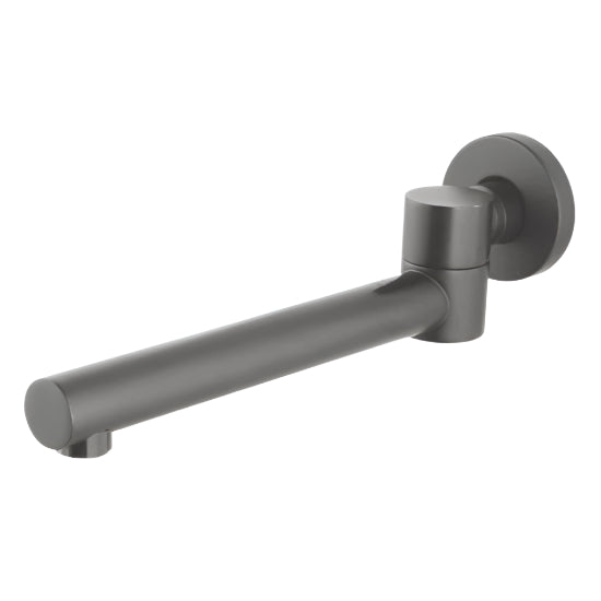 Hot Deal! Pentro Gun Metal Grey Round Wall - Mounted Bath Spout