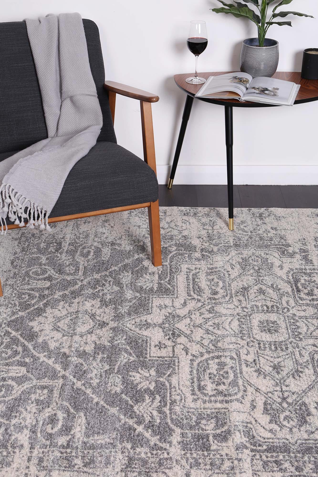 Exclusive Audrey Ivory & Grey Rug - A Must - Have