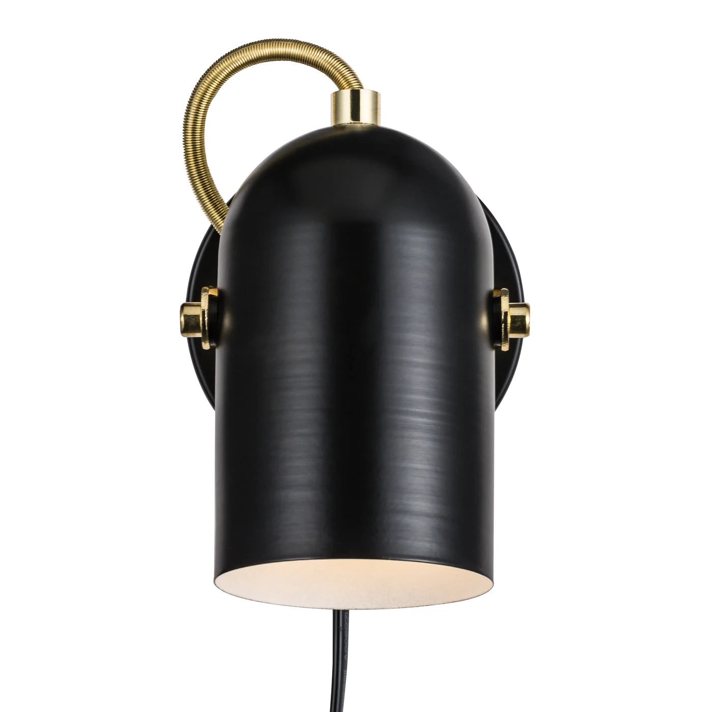 Nordlux Industrial Style Wall Light in Black and Polished Brass - Ideal for Hallways