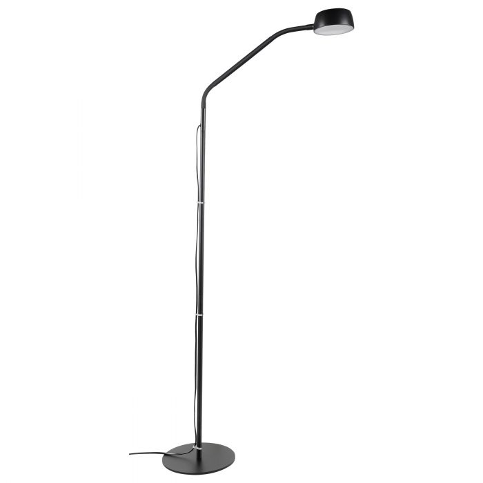 Ben Steel Floor Light in Elegant Black with Integrated LED