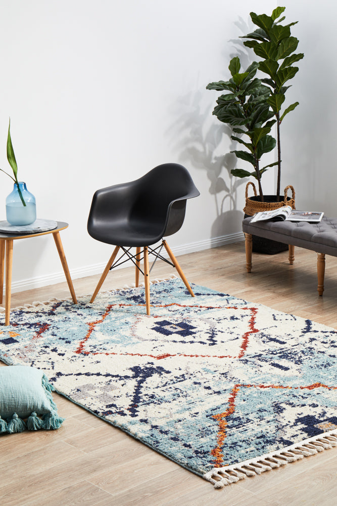 Exclusive Blue Moroccan Marrakesh 444 Area Rug - Ideal for Every Home