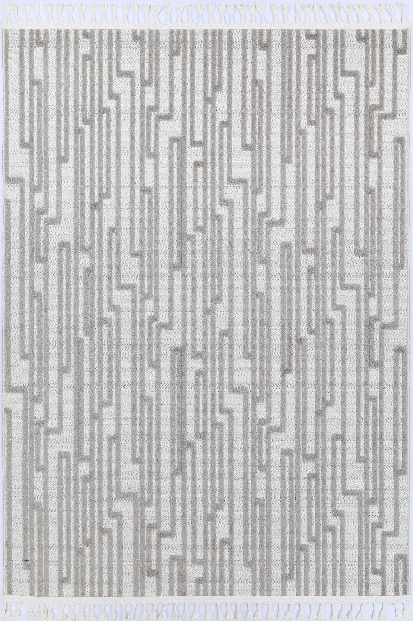 Hot Sale! Nefeli Collection Grey Matrix Polypropylene Floor Rug for High - Traffic Areas