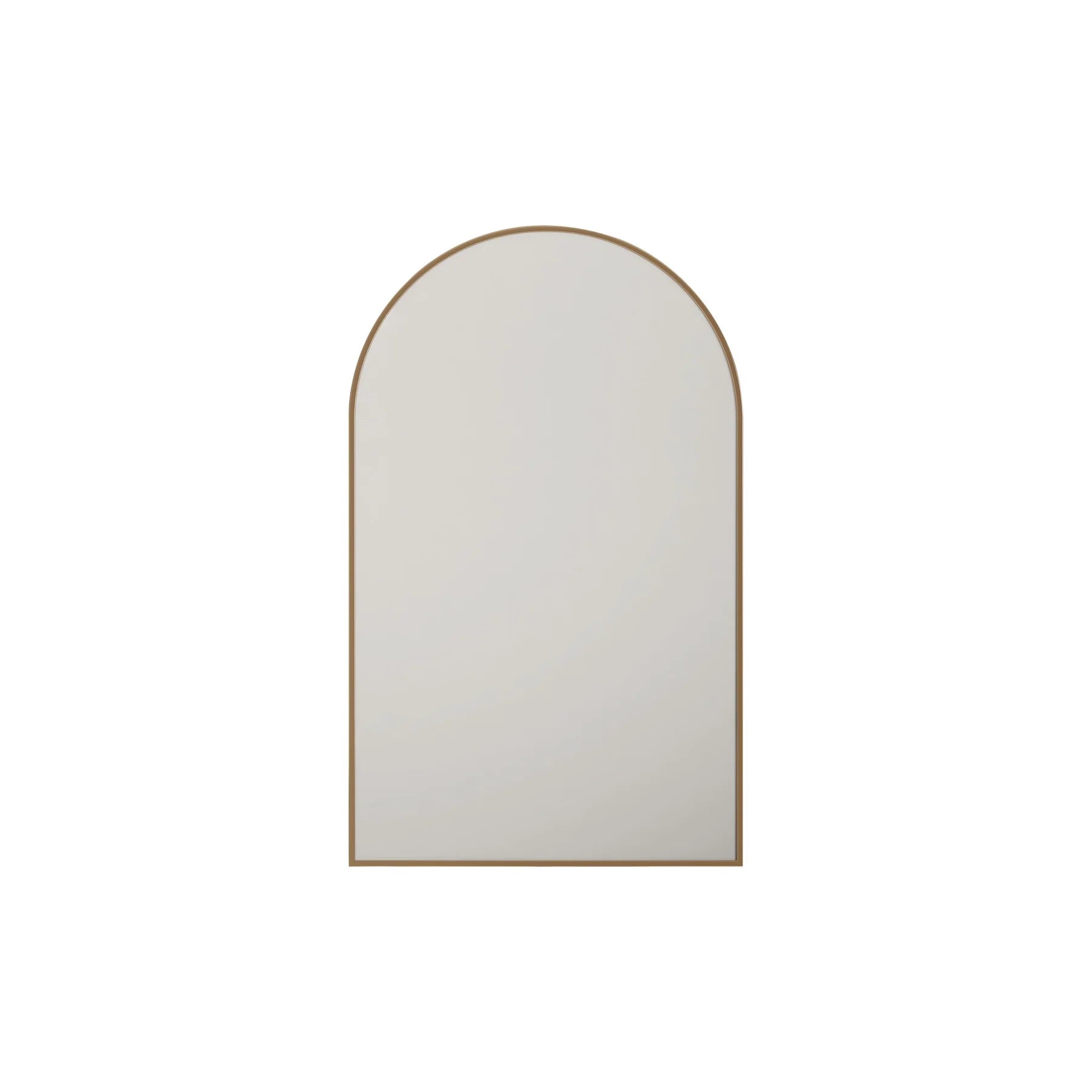 Hot Sale! 900x600mm Brushed Gold Aluminum Framed Arch Mirror
