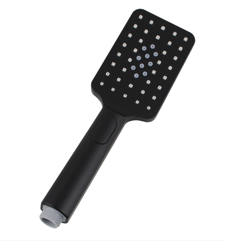 Black Square Handheld 3-Function Shower Set with Adjustable Rail