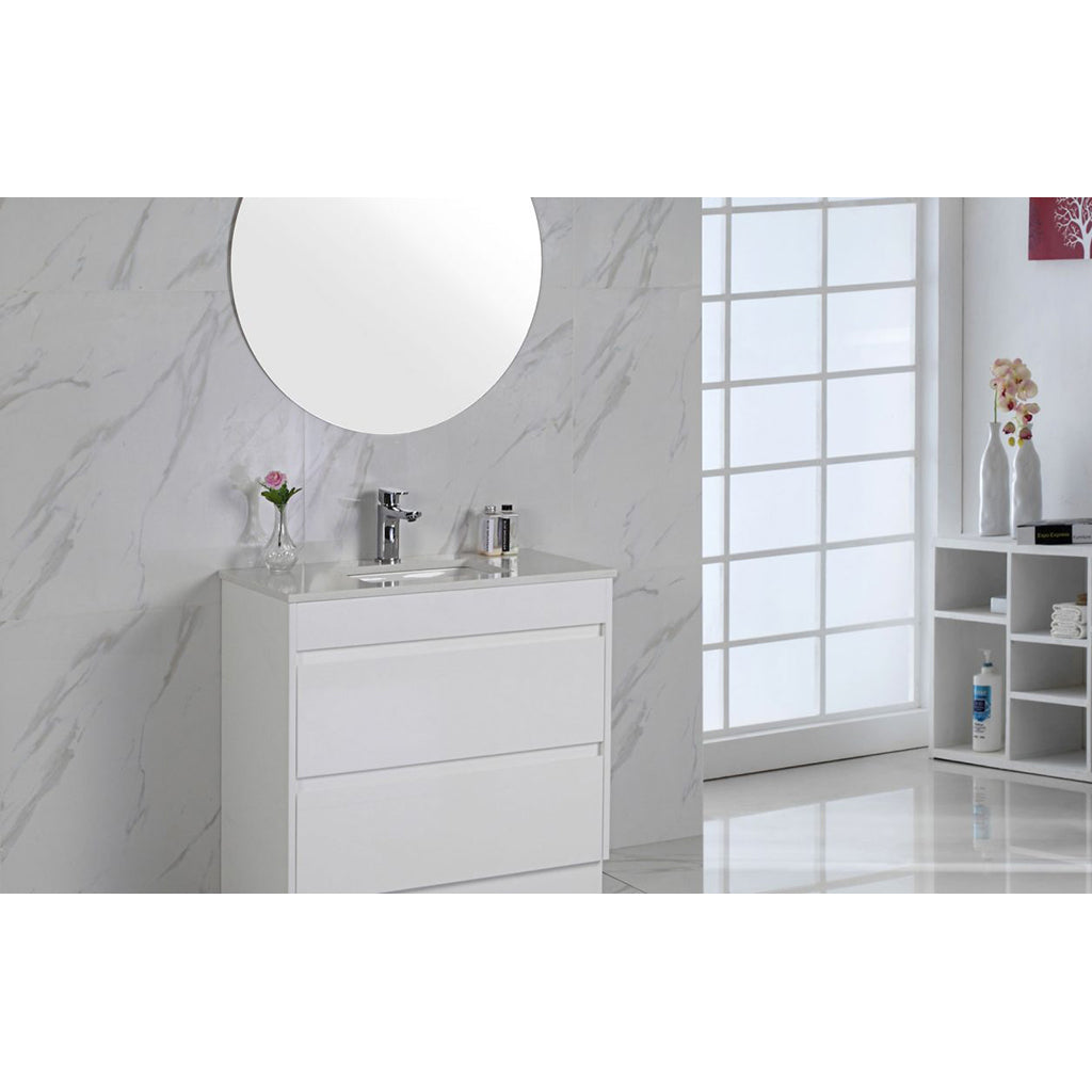 LEONA Freestanding Gloss White Vanity Available in All Sizes