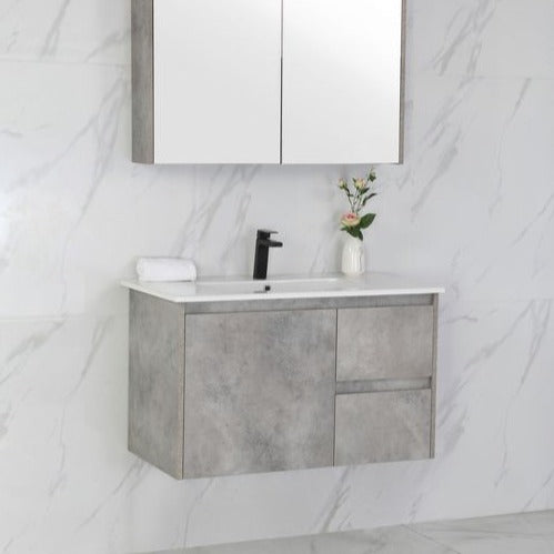 LOLA Grey Wall Hung Vanity - All Sizes Available