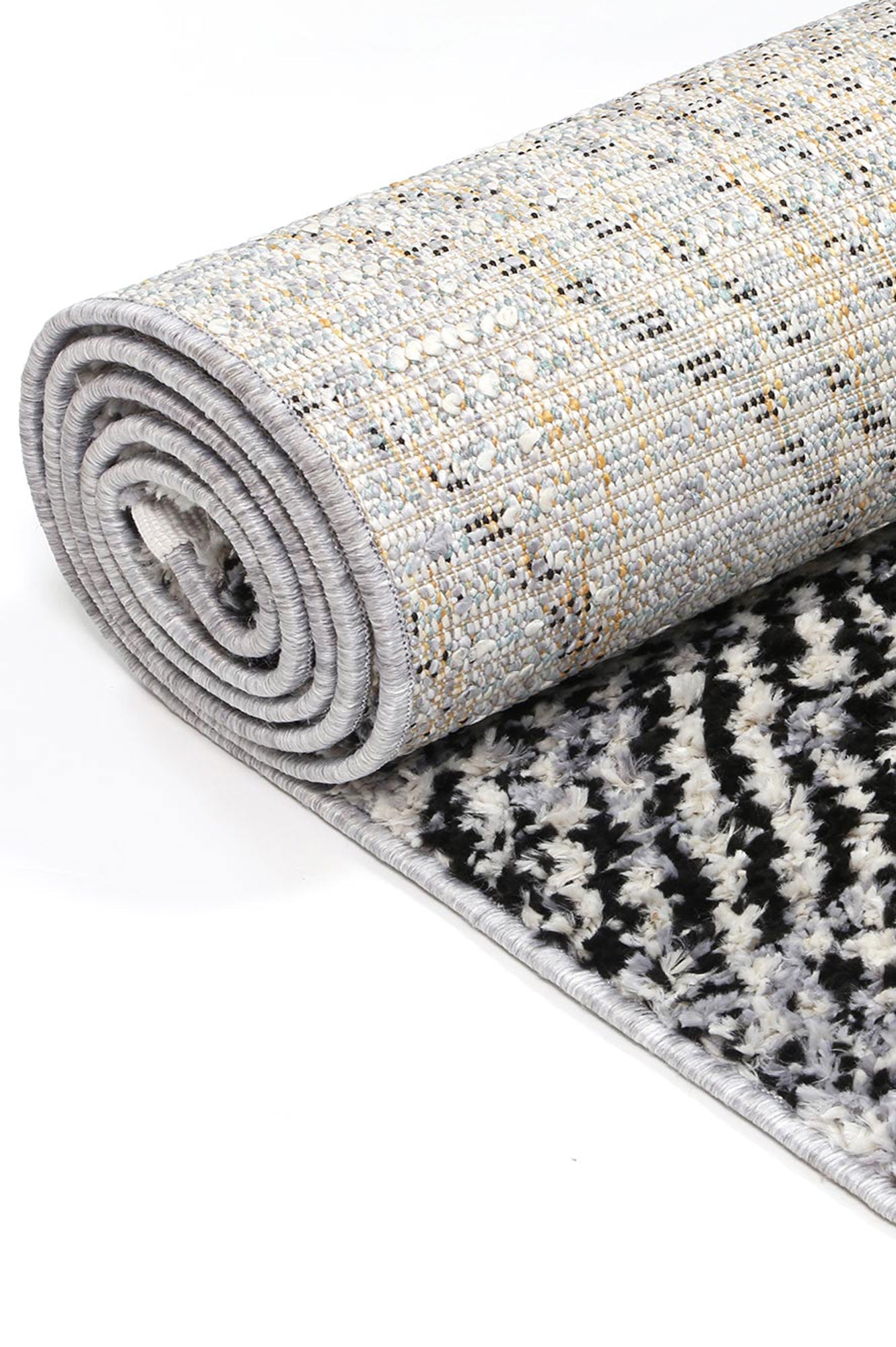 Hot Sale! Myk Geometric Indoor Rug in Black and White for Scandinavian Decor