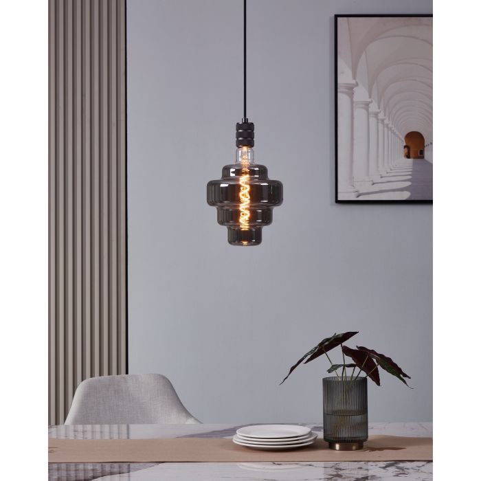 4W E27 LED Globe - Black Vapourised, 2000K, Dimmable