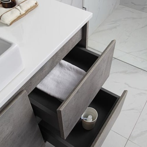LOLA Grey Wall Hung Vanity - All Sizes Available