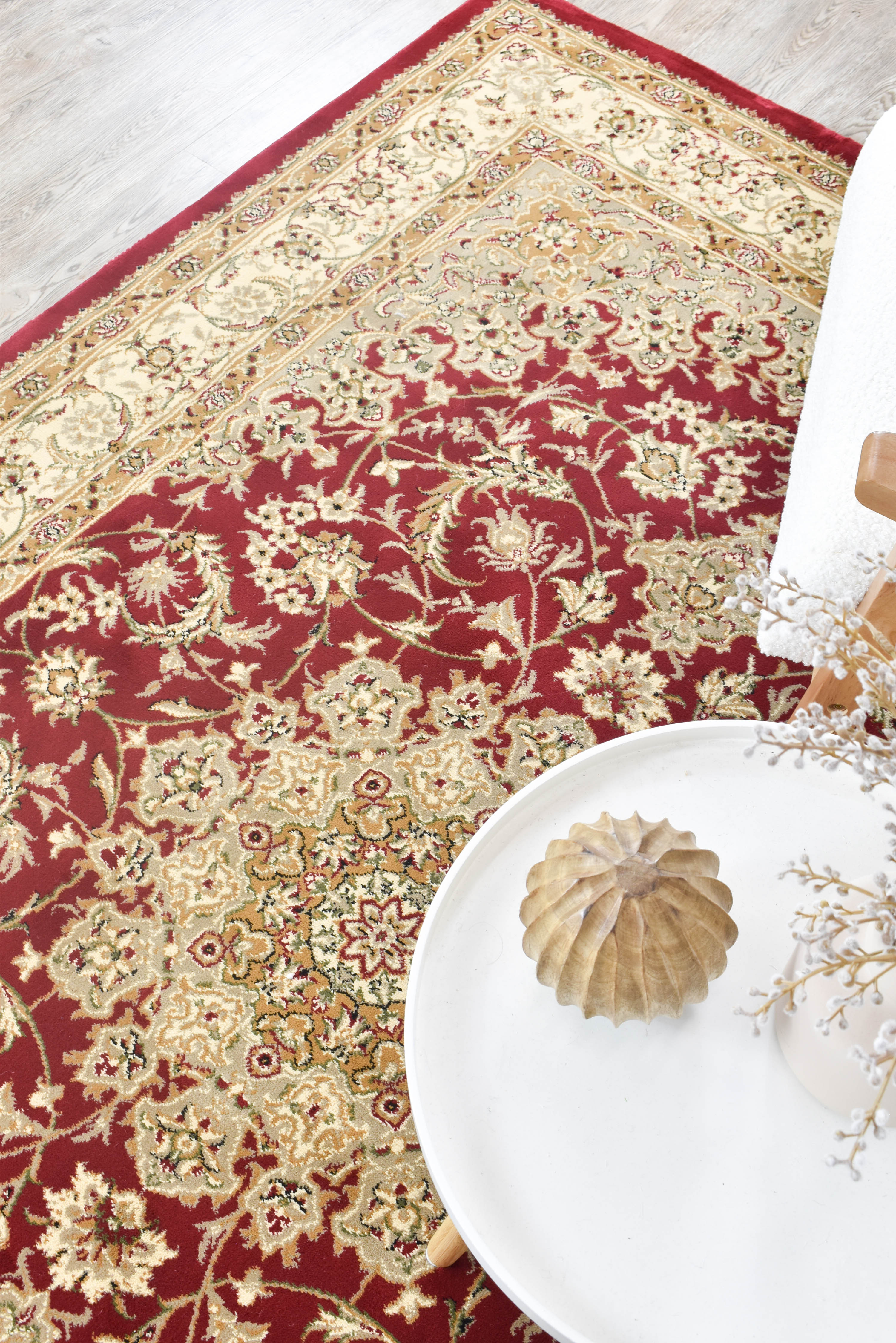 Exquisite 15-inch Red Granada Traditional Turkish Rug