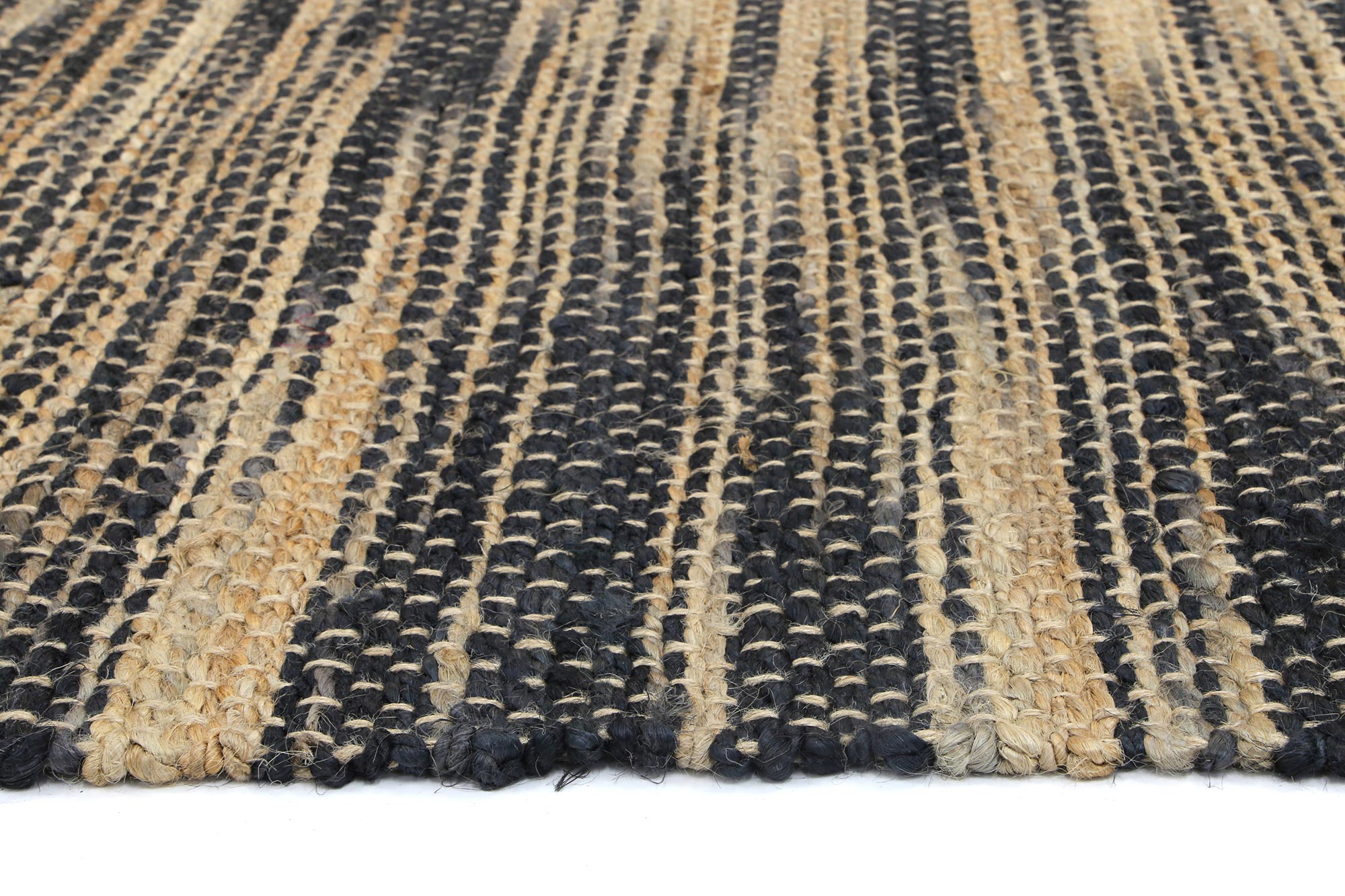 Hot Sale! Malmo Natural Jute Area Rug with Grey Stripes