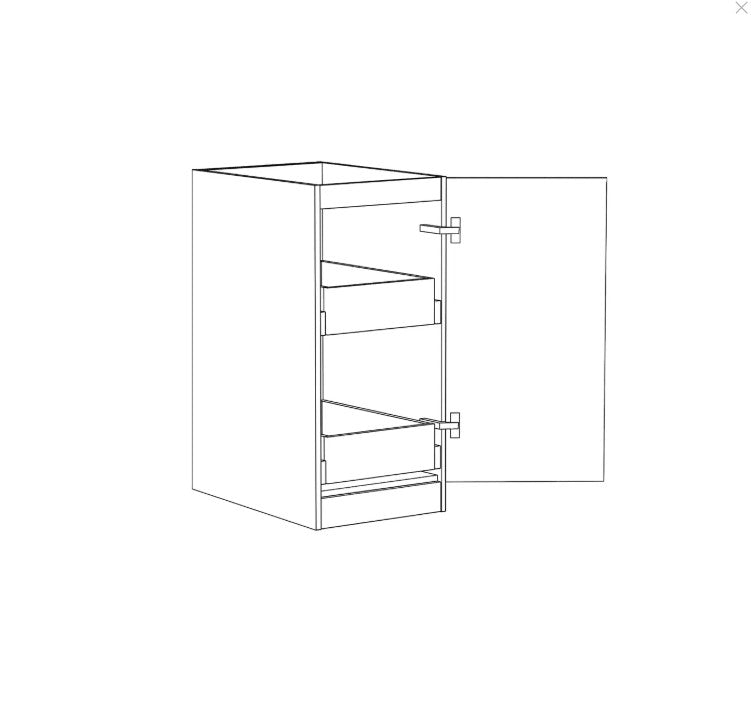 Hot Deal: Marlo 416x584x880 Black Laundry Base Cabinet with Internal Drawers