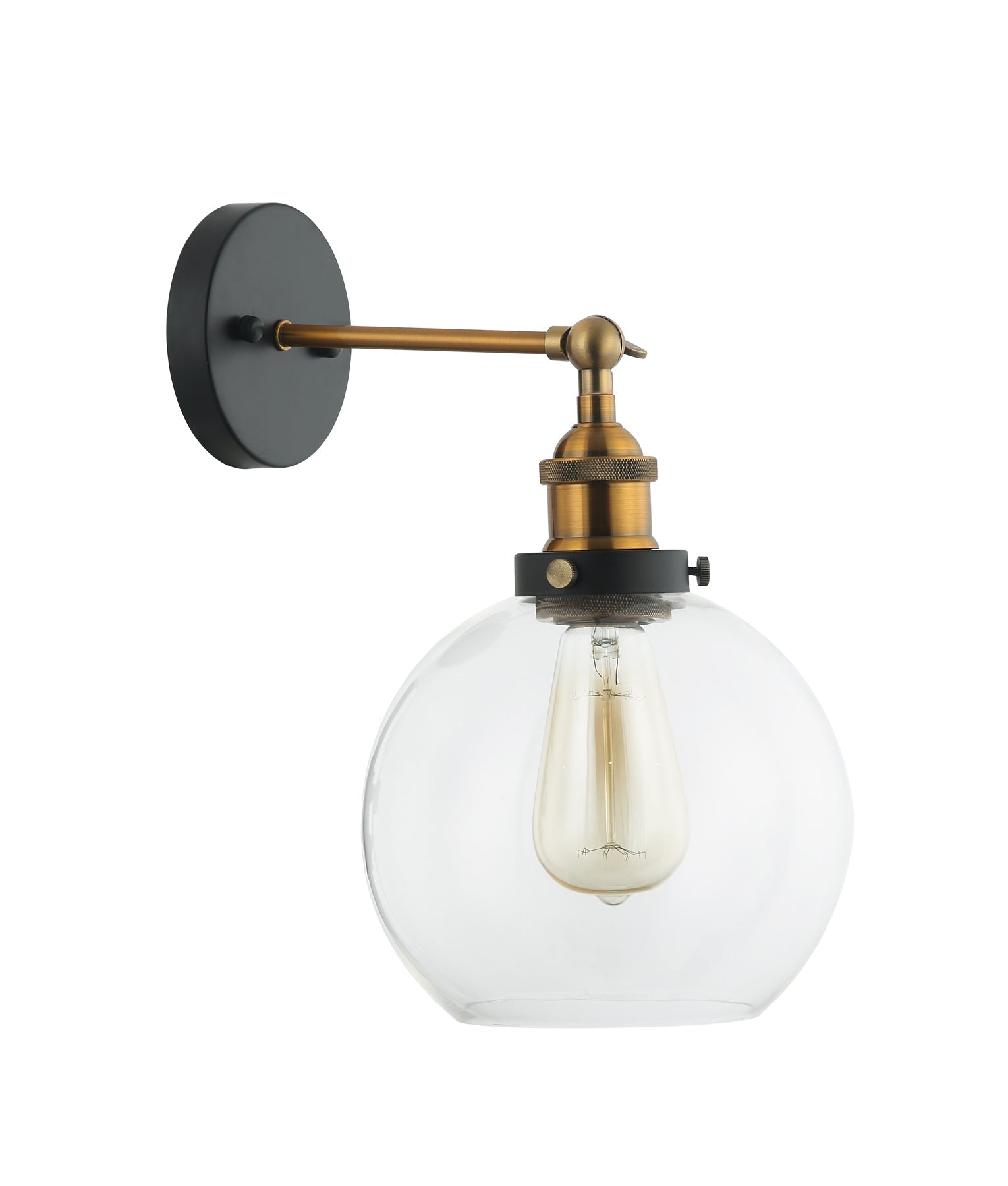 PESINI: Stylish Interior Swing Arm Wall Lights with Antique Brass/Chrome Highlight