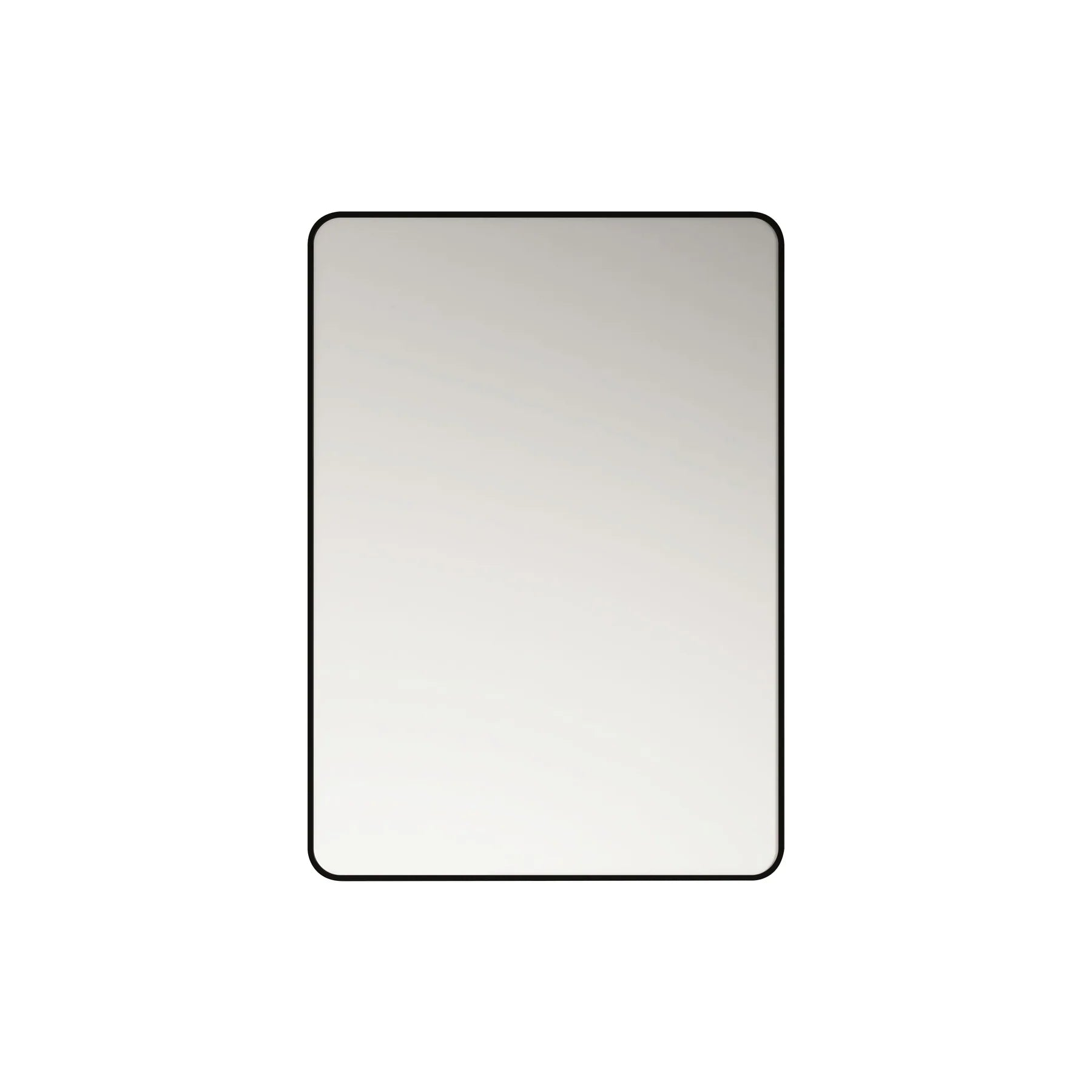 900x750mm Matte Black Aluminum Framed Contemporary Rectangular Mirror
