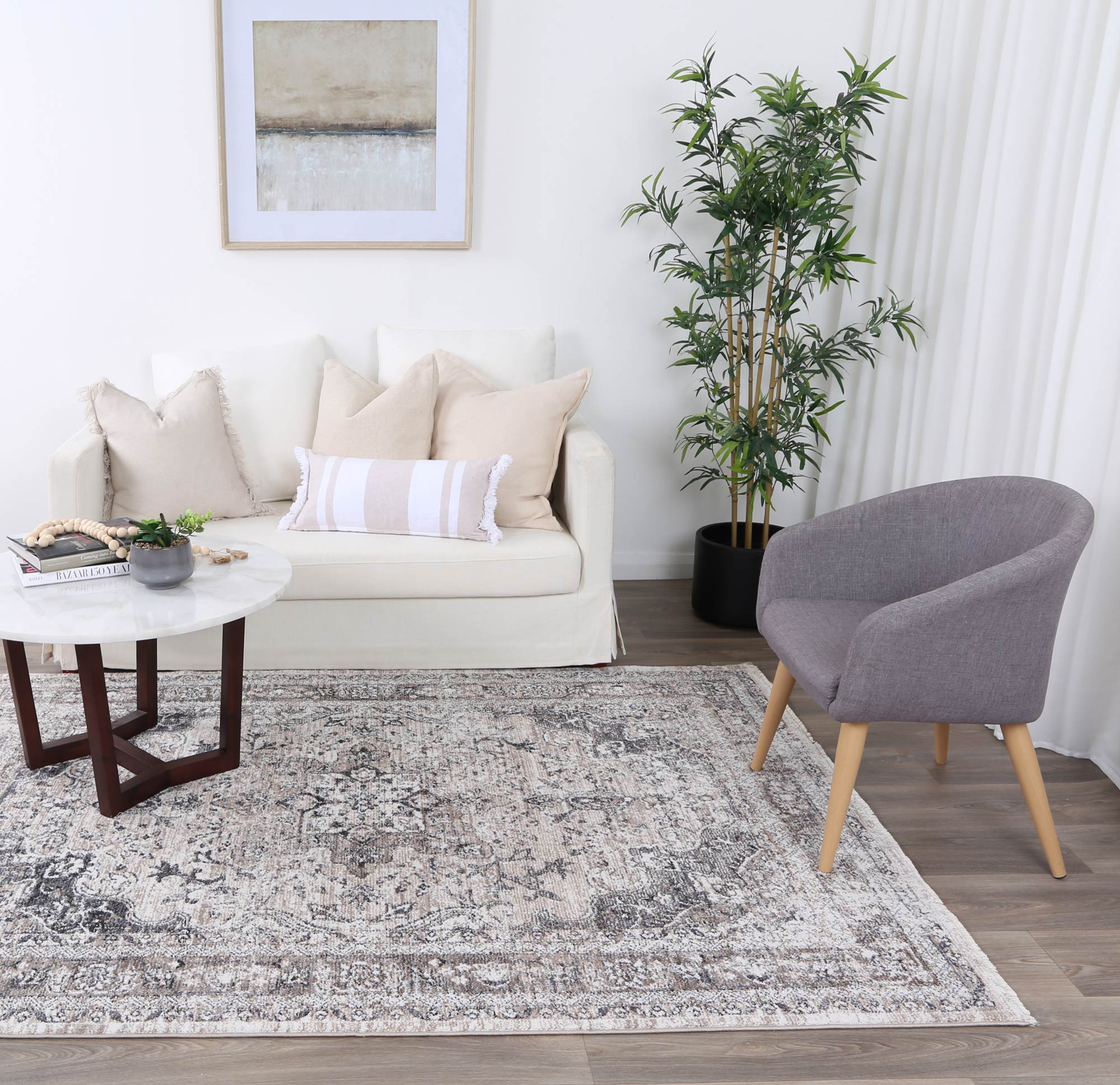 Annapolis Samarkad Traditional Soft and Durable Ash Rug