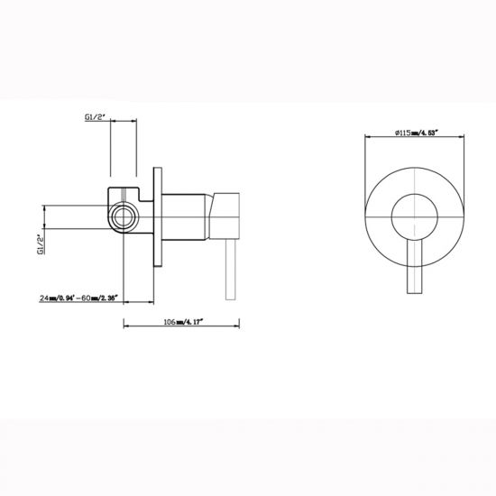 Hot Deal! Pentro Round Matte Black Shower Mixer Tap