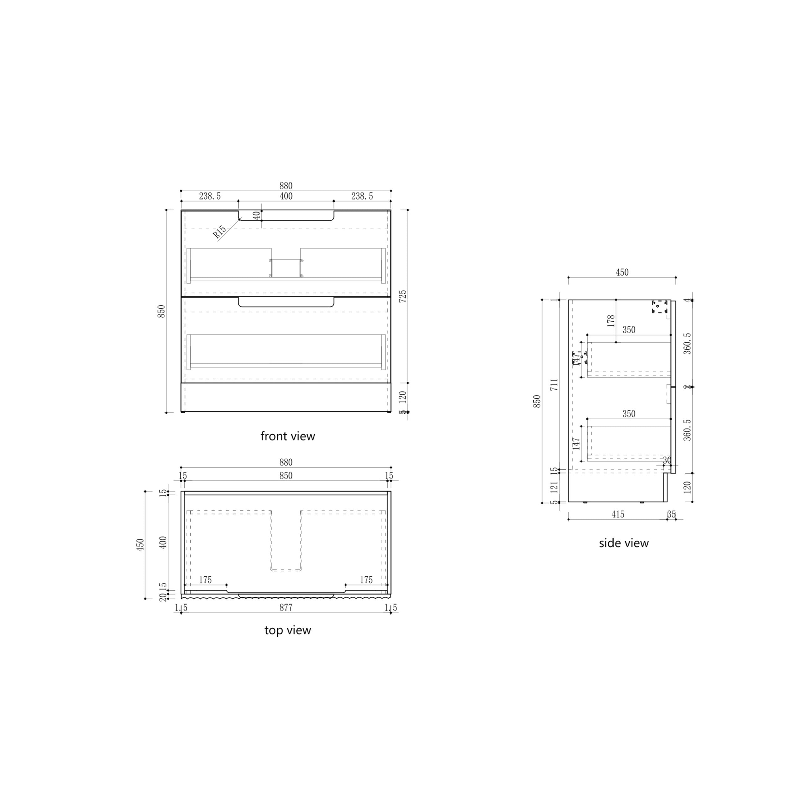 Lovina Floor Standing Vanity in Harvest Oak with Multiple Sizes and Soft - Close Runners