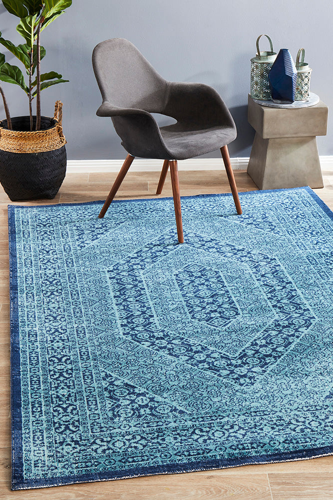 Exclusive Vision Blue Vintage-Look Rug on Sale