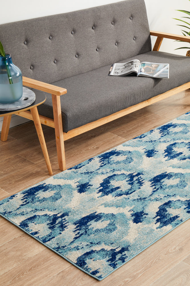 Hot Sale! Mirage Lesley Transitional Blue Runner Rug for Timeless Decor