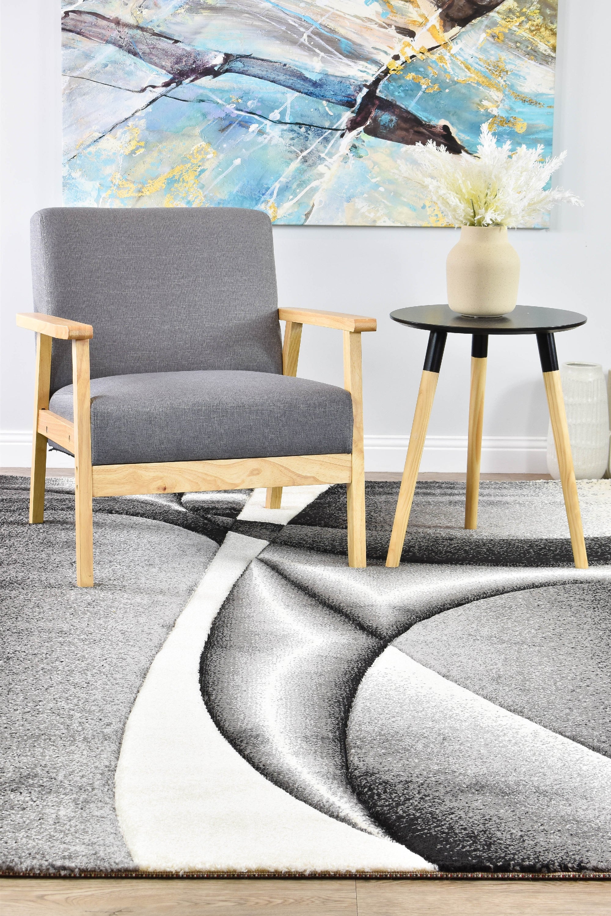 Hot Deal: Novus 56A Light & Dark Grey Rug