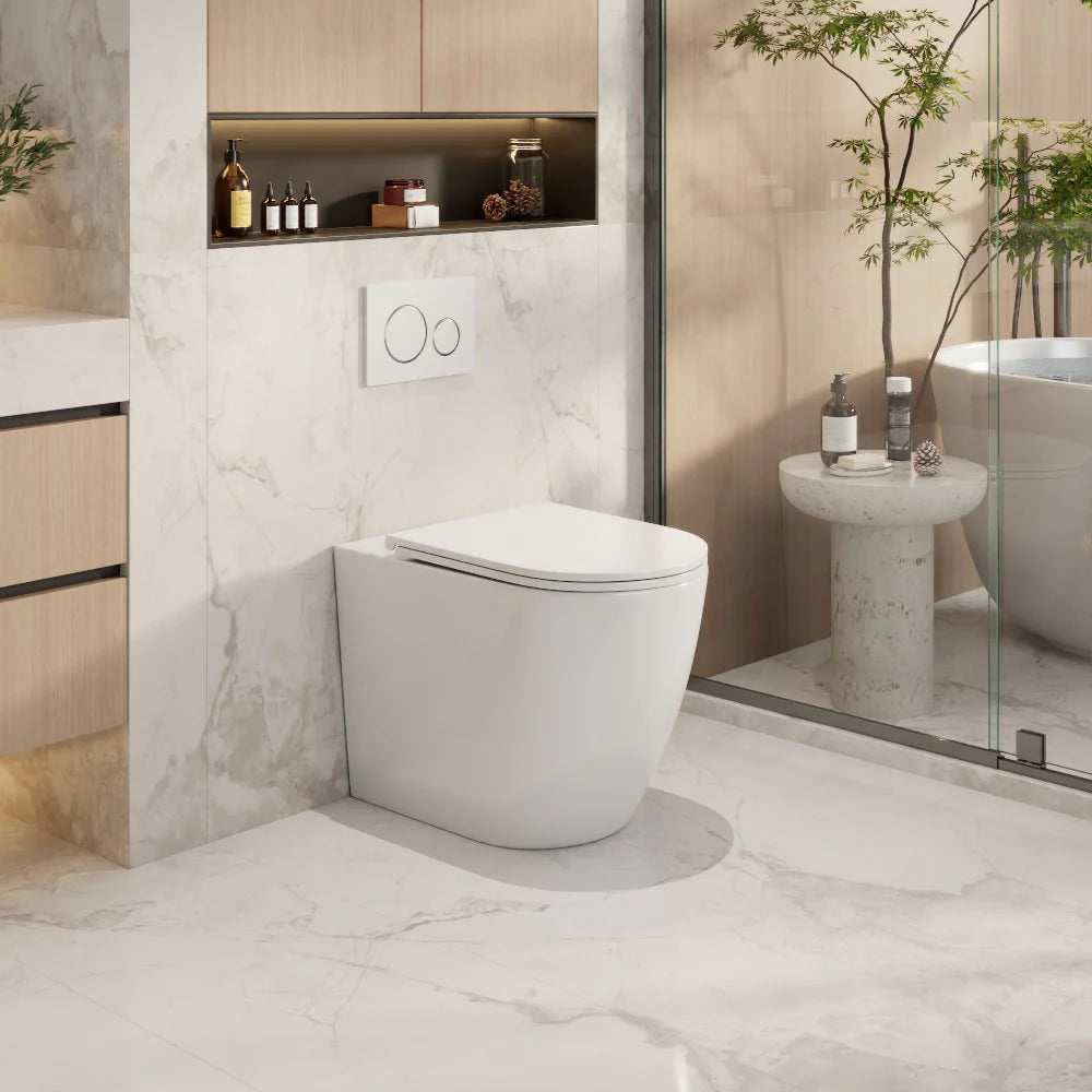 Norton99 Gloss White Wall - Faced Floor Toilet Pan for a Serene Bathroom