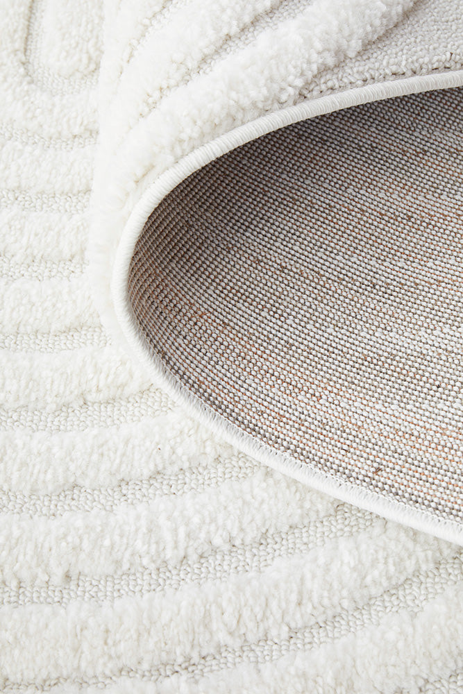 Hot Deal! Lotus Carl White Runner Rug - Modern Elegance
