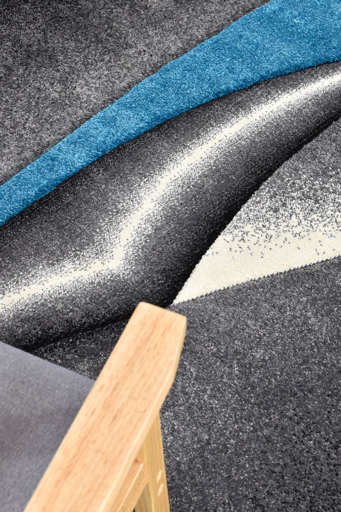 Exclusive Offer: Novus 56A Machine - Made Polypropylene Rug in Grey Turquoise