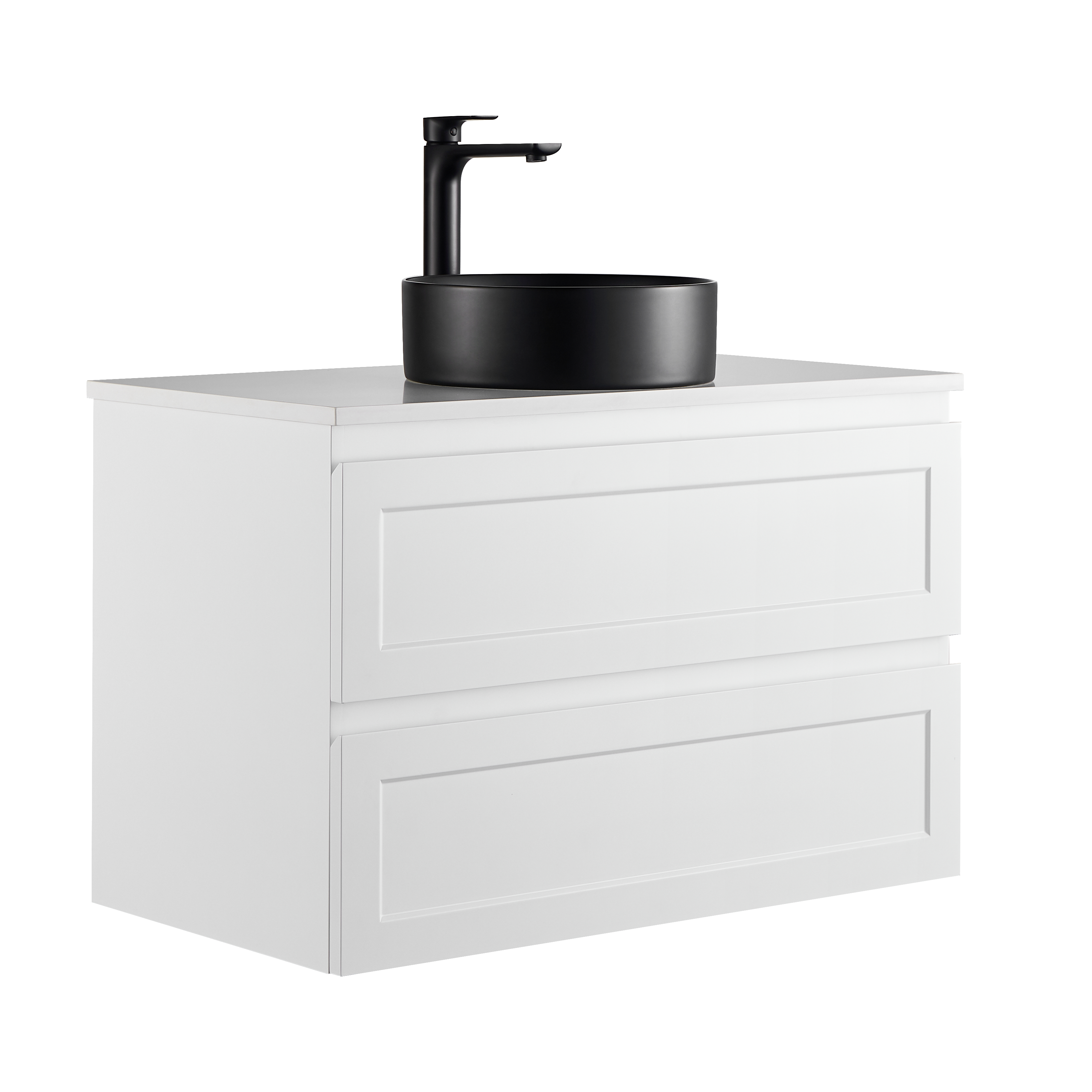 900mm Matte White Fremantle Premium PVC Wall Hung Vanity Cabinet