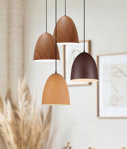 LIGNA: Retro Wood Oblong Pendant Lights - Stylish Replica