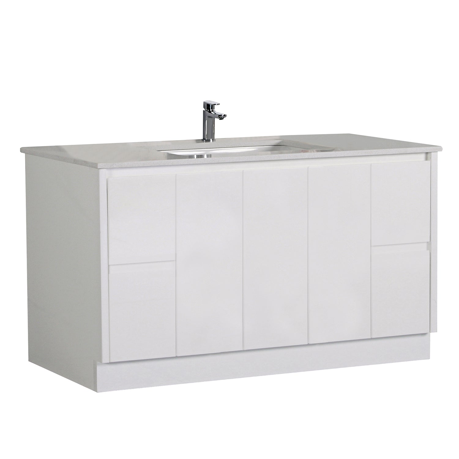 ALICE Gloss White Freestanding Vanity (All Sizes) - Ideal for Bathrooms