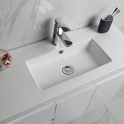 Hot Sale! MAYA Gloss White Slim Wall - Hung Vanity in 750/900 Sizes for Compact Bathrooms