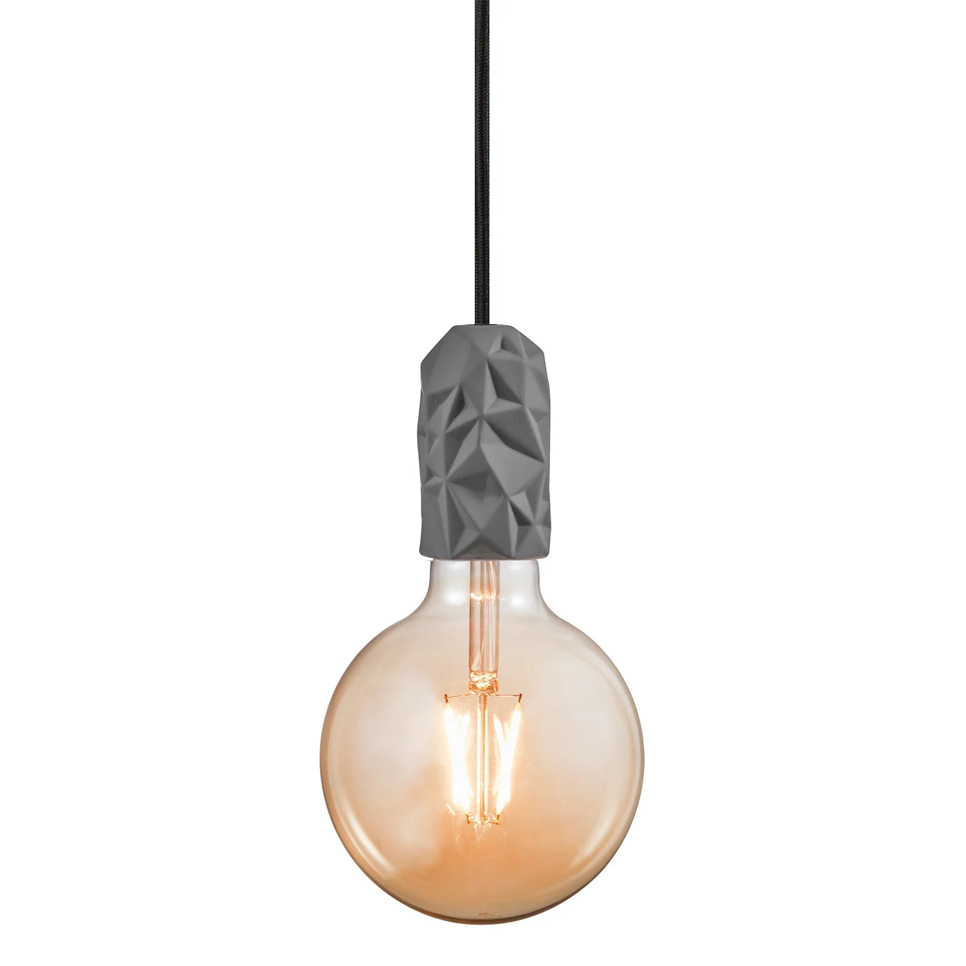 Nordlux Grey Porcelain Pendant Lamp with Elegant Graphic Pattern