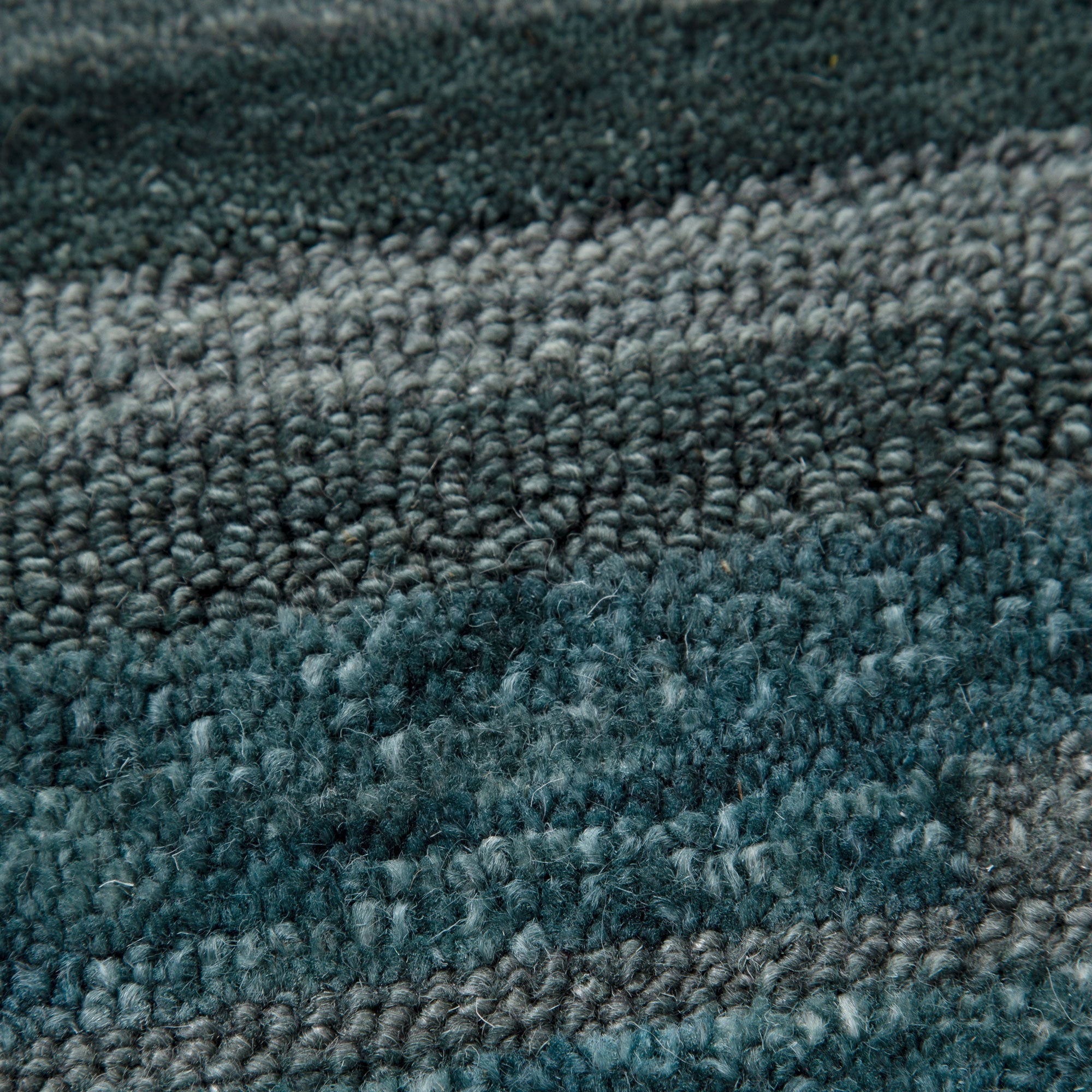 Exclusive Les Nomades Teal Wool Linear Rug on Sale