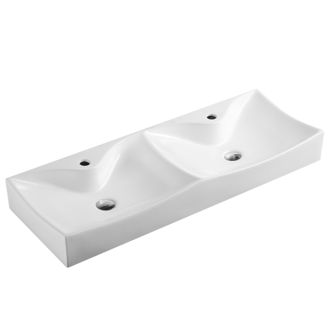 Hot Deal! LUSSO 111 White Above Counter Rectangle Basin (1115x400x110mm)