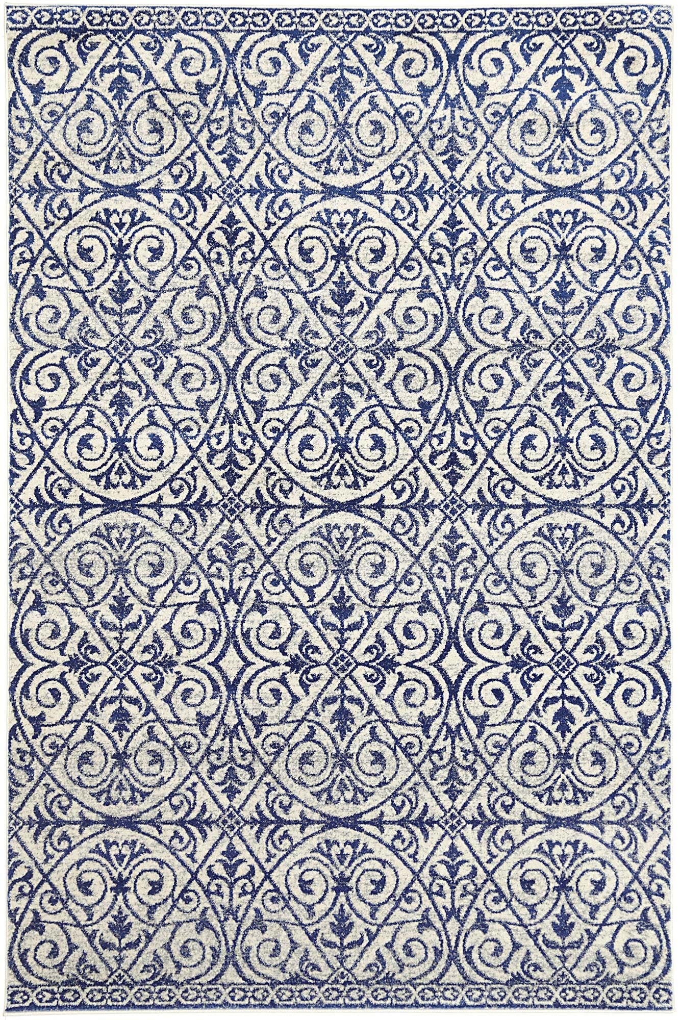 Hot! Exquisite Blue & Ivory Katherine Rug