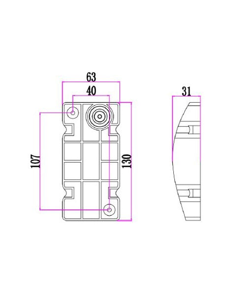 OLA IP65 Exterior LED Wavy Rectangular Surface - Mounted Wall Lights
