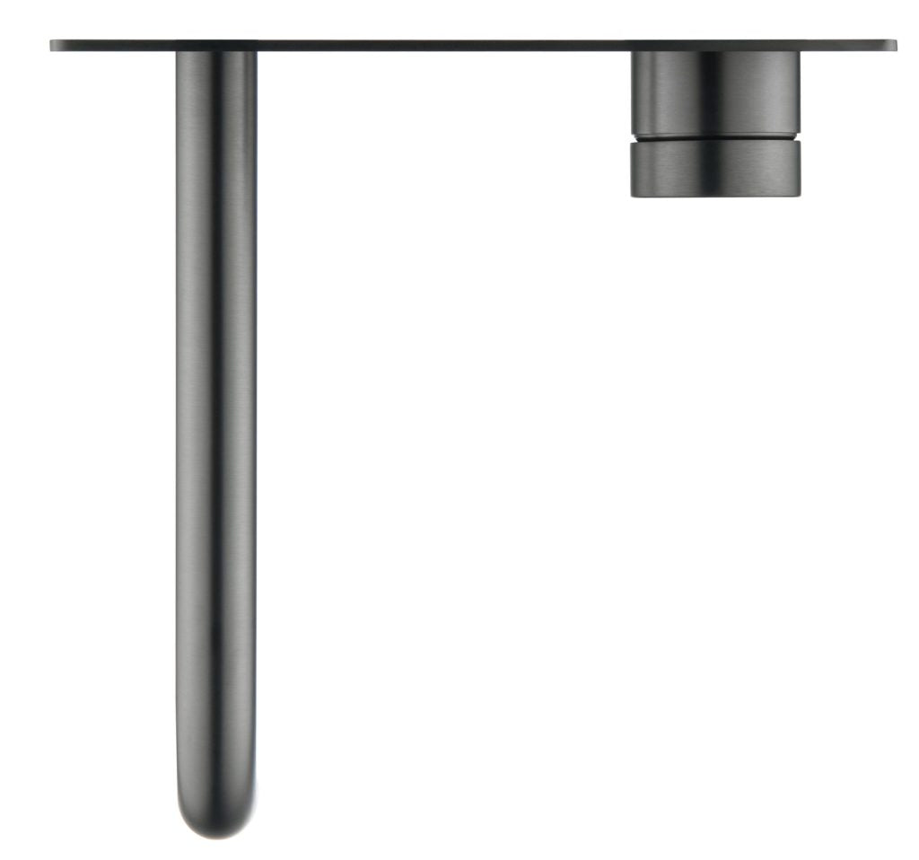 Hot Deal! Mica 1P Curved Wall - Spout Combo in Brushed Gun Metal