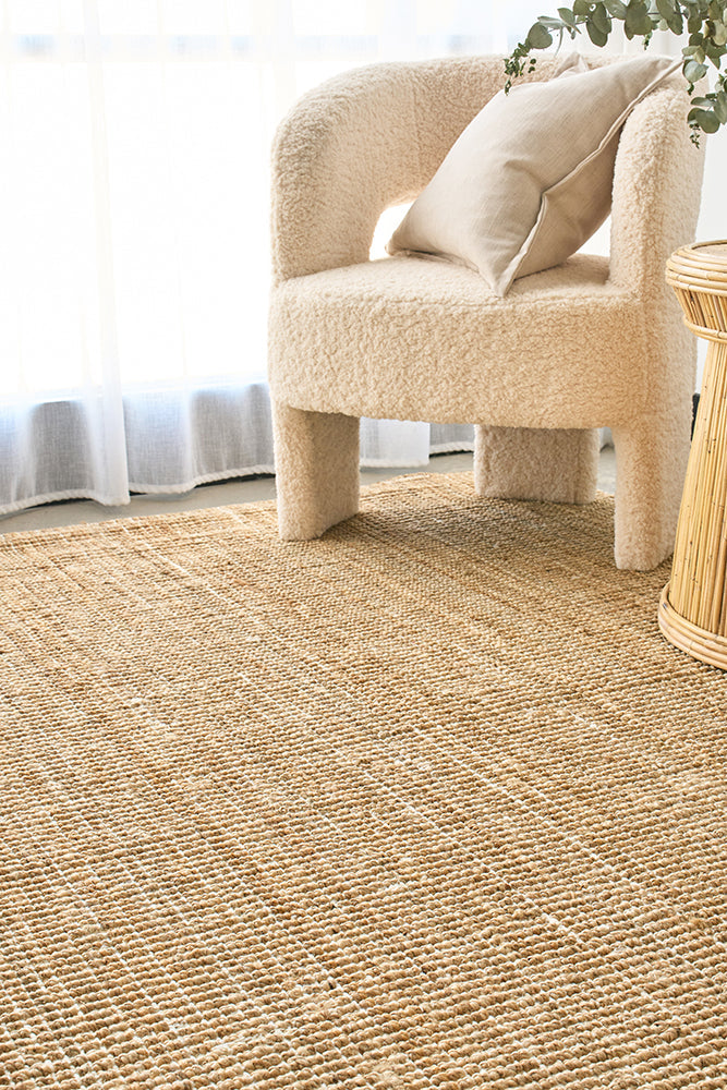 Exquisite Hand - Loomed Madras Marlo Natural Jute Rug for Home Decor