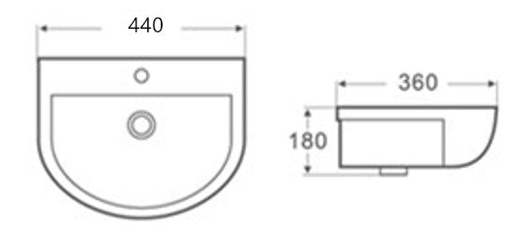 Special Offer! POSEIDON Care Wash Basin - Oval 440x360x180mm with Stylish Design