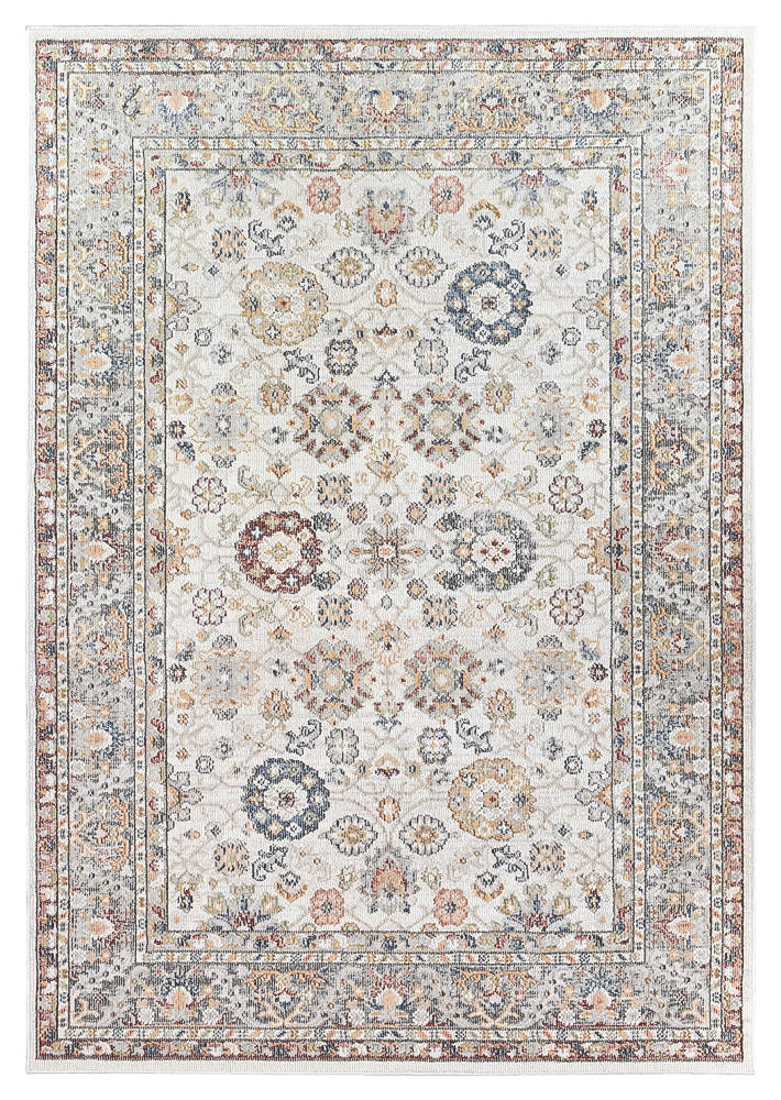 Trendy Medina Polypropylene Cream Rug with Floral Design 0A156A