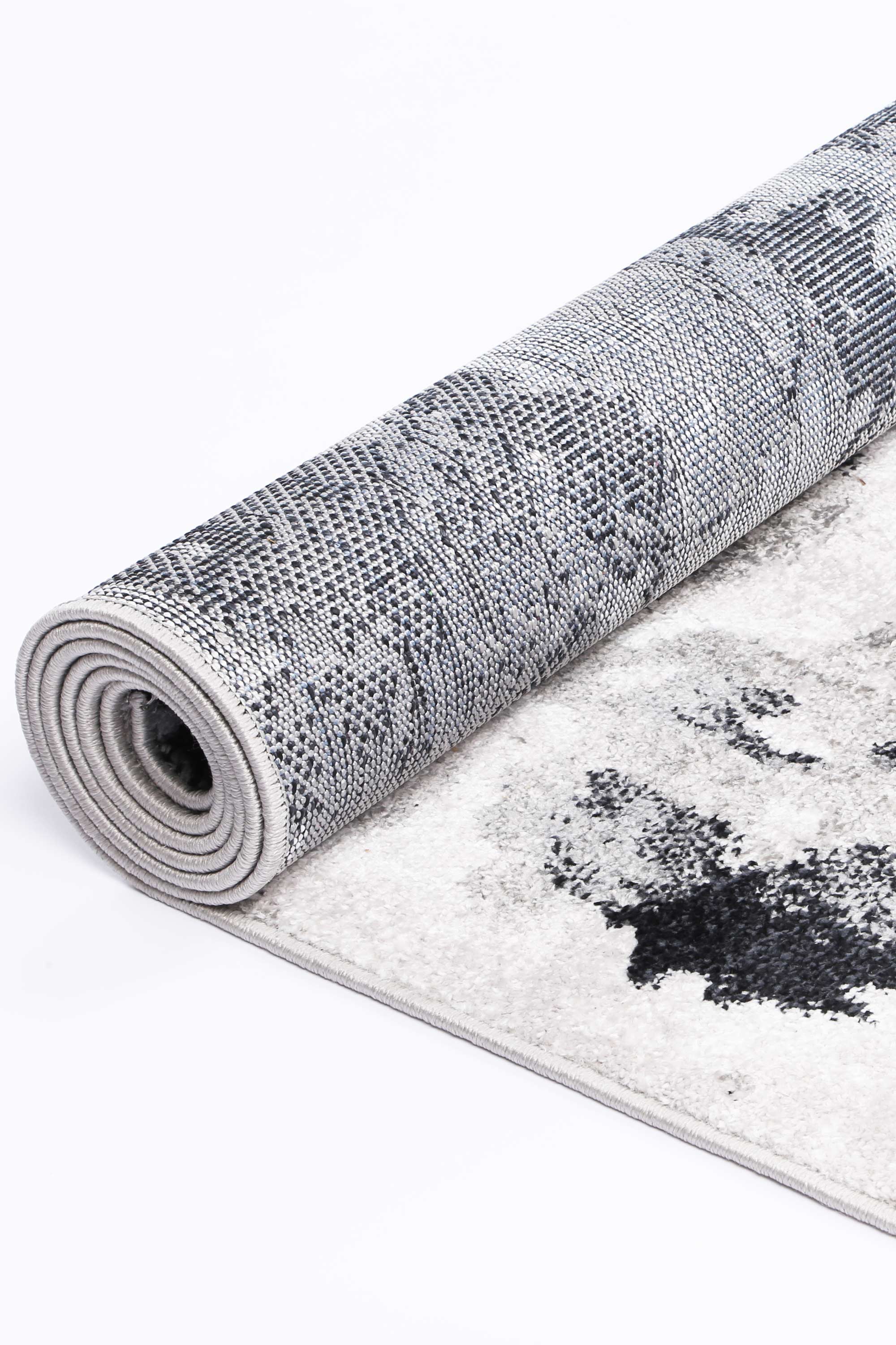Hot! Ermina Grey-Black Modern Abstract Rug