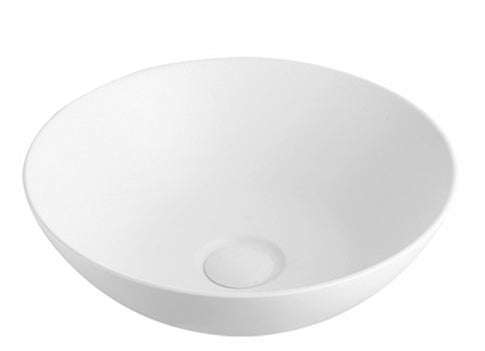 Matte White Ceramic Bowl-Shaped Poseidon Basin (400x400x130)