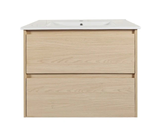 HERA MDF Wall-Mounted Tas Oak Vanity Cabinet in Various Sizes