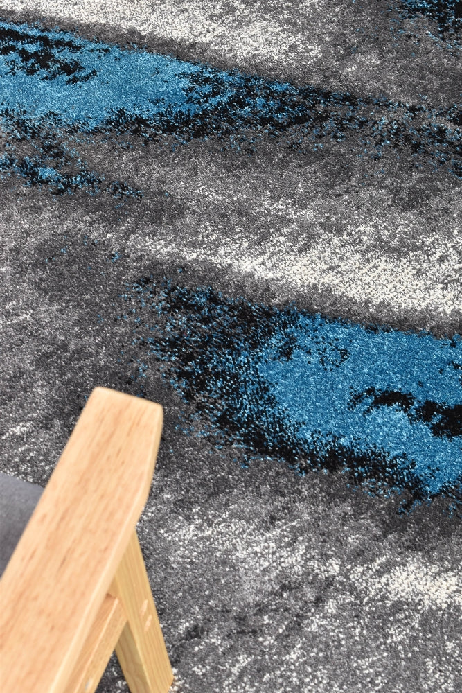 Hot Sale! Novus 98A Grey Turquoise Machine - Woven Polypropylene Rug for Home Decor